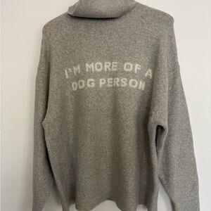 Target /the Cuddle collab - Gray Sweater with Dog Person Text